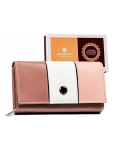 Skórzany portfel damski na zatrzask - Peterson