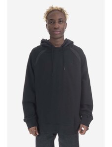 adidas Originals bluza bawełniana Trefoil Essentials Hoodie męska kolor czarny z kapturem gładka HR8673-CZARNY