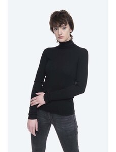 Norse Projects sweter z domieszką wełny damski kolor czarny lekki z golfem NW45.0167.9999-9999