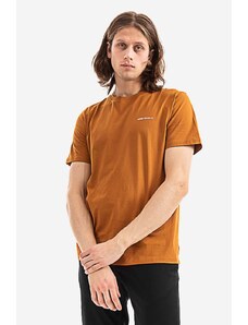 Norse Projects t-shirt bawełniany kolor pomarańczowy gładki N01.0561.4041-4041