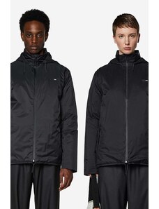 Rains kurtka Padded Nylon Jacket 15470 kolor czarny przejściowa oversize 15470.BLACK