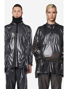 Rains kurtka przeciwdeszczowa Ultralight Anorak 18880 kolor czarny przejściowa oversize 18880.BLACK