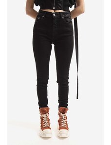 Rick Owens jeansy damskie kolor czarny DS01B7316.SBB.BLACK-Black