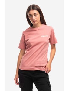 Napapijri t-shirt bawełniany S-Chalk kolor różowy SS NA4GLA PB1 NA4GLA.PB1-PB1