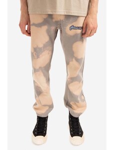 PLEASURES spodnie dresowe Decay kolor beżowy wzorzyste P22SP030-BLEACH P22SP030-BLEACH