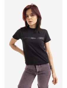 Aries t-shirt bawełniany Shrunken Zip Tee kolor czarny AR40330-CZARNY
