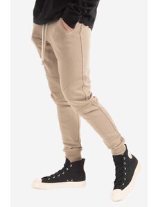 John Elliott spodnie dresowe bawełniane Escobar Sweatpanst kolor beżowy gładkie C100B00921B-KREMOWY