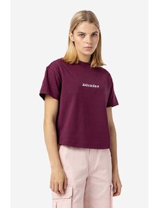 Dickies t-shirt bawełniany Loretto Tee kolor bordowy DK0A4XBAC95-BURGUNDOWY
