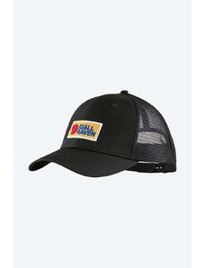Fjallraven czapka z daszkiem Vardag kolor czarny z aplikacją F78139-555