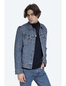 A.P.C. kurtka jeansowa Veste Jean Us męska kolor granatowy przejściowa COZZK.H02223-INDIGO