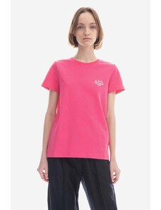 A.P.C. t-shirt bawełniany New Denise kolor różowy COEZC.F26848-OFFWHITE