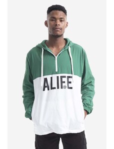 Alife kurtka Registered Logo męska kolor zielony przejściowa ALISS20-28 HUNTER GREEN/WHITE ALISS20.28-HUNTER.GR