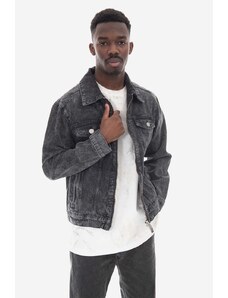 Han Kjøbenhavn kurtka jeansowa Zip Denim Jacket męska kolor czarny przejściowa M.132523-BLACK