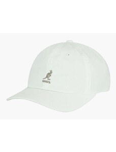 Kangol czapka z daszkiem bawełniana Washed Baseball kolor biały z nadrukiem K5165HT-WHITE