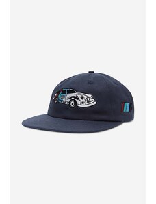 by Parra czapka z daszkiem bawełniana Racing Team 6 kolor granatowy z aplikacją 47356.NAVYBLUE-NAVY.BLUE