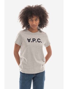 A.P.C. t-shirt bawełniany kolor szary COEZB.F26944-GREY