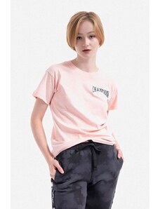 Champion t-shirt bawełniany kolor różowy 114525-WW001