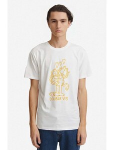 Wood Wood t-shirt bawełniany X Garfield Ace kolor biały z nadrukiem 30045703.2222-WHITE