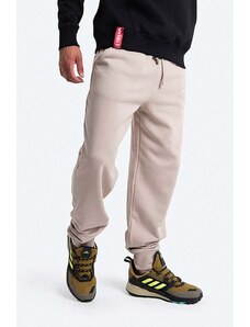 Alpha Industries spodnie dresowe bawełniane kolor beżowy gładkie 118365.627-BEZOWY