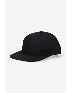 PLEASURES czapka z daszkiem bawełniana kolor czarny z aplikacją P23SP071-BLACK