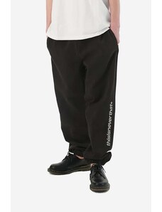 thisisneverthat spodnie dresowe bawełniane kolor czarny z aplikacją TN230TPAWP04-BLACK
