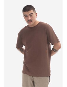 KSUBI t-shirt bawełniany kolor brązowy gładki MPS23TE024-BROWN