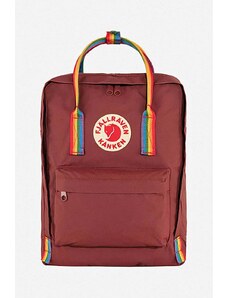 Fjallraven plecak Kanken Rainbow kolor czerwony duży z aplikacją F23620.326.907-326