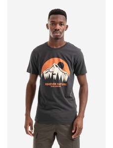 Fjallraven t-shirt bawełniany Nature kolor granatowy z nadrukiem F87053.555-555