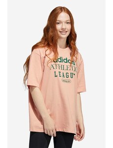 adidas Originals t-shirt bawełniany kolor różowy wzorzysty HL0038