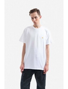 Carhartt WIP t-shirt bawełniany Chase kolor biały gładki I026391-PHOENIX/GO