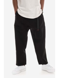 Gramicci spodnie bawełniane Loose Tapered Pant kolor czarny szerokie medium waist G103.OGT-KREMOWY