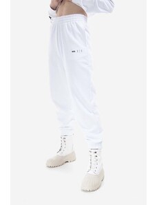 MCQ spodnie dresowe bawełniane kolor biały gładkie 676944RSJ769000-WHITE