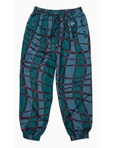 by Parra spodnie męskie kolor zielony wzorzyste 49325-multi.chec