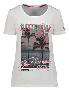 Geographical Norway Koszulka "Jorgina" w kolorze białym
