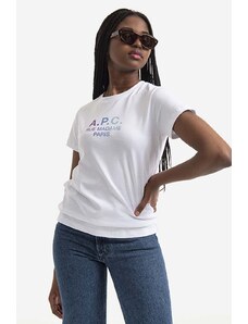 A.P.C. t-shirt bawełniany Jenny kolor biały COEAV.F26091-WHITE