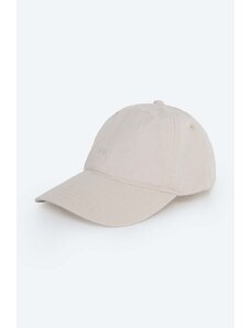 Wood Wood czapka z daszkiem bawełniana Low profile twill cap kolor beżowy gładka 12110804.7083