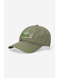 Lacoste czapka z daszkiem kolor zielony z aplikacją RK4711-031