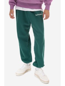 Aries spodnie dresowe kolor zielony z nadrukiem Spodnie Aries Mini Problemo Sweatpant AR30009 ALPLINE GREEN AR30009-ALPLINE.GR