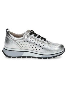Caprice Skórzane sneakersy "Vanessa" w kolorze srebrnym