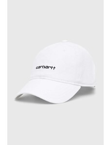 Carhartt WIP czapka z daszkiem bawełniana Canvas Script kolor biały z aplikacją I028876-TREEHOUSE/
