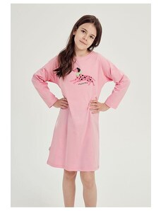 Taro Koszulka nocna dla dużych dziewczynek Ruby różowa dalmatyńczyk