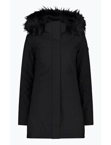 Płaszcz przeciwdeszczowy damski CMP Coat Zip Hood czarna 32K3196F/U901