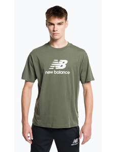 Koszulka męska New Balance Essentials Stacked Logo deep olive green