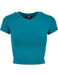 URBAN CLASSICS Ladies Stretch Jersey Cropped Tee - watergreen