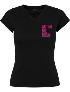 MISTER TEE Ladies Waiting For Friday Box Tee - black