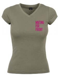 MISTER TEE Ladies Waiting For Friday Box Tee - olive