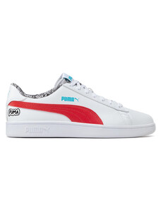 Sneakersy Puma Smash V2 Me Happy 386396 01 White/Red/Blue/Atoll/Black