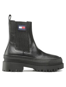 Sztyblety Tommy Jeans Foxing Detail Chelsea Boot EM0EM01062 Black BDS
