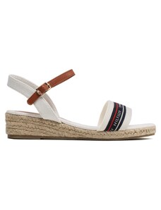 Espadryle Tommy Hilfiger Rope Wedge T3A7-32777-0048X100 S White/Tobacco X100