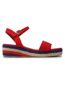 Espadryle Tommy Hilfiger Rope Wedge T3A7-32778-0048300 S Red 300